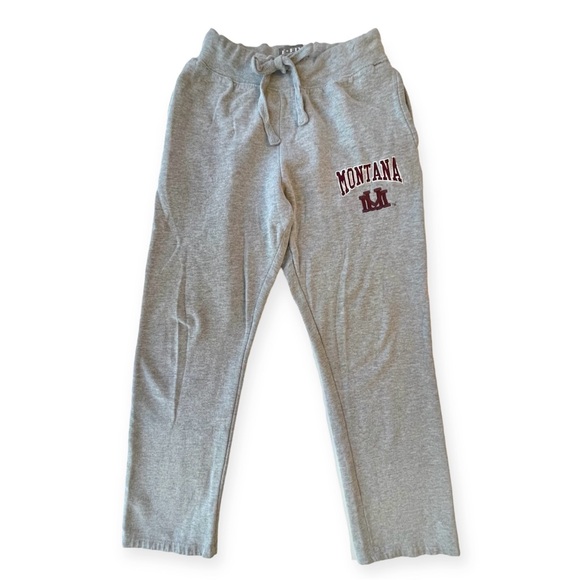 University Of Montana E-Five Gray Embroidered Drawstring Sweatpants Size Med - Picture 2 of 6
